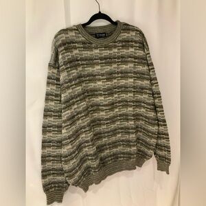 Tosani XL Men's vintage multi colored wool Sweater